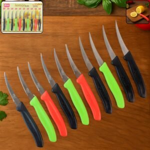Lemon Knife Set – 10 Pc Stainless Steel Kitchen Cutting Knives