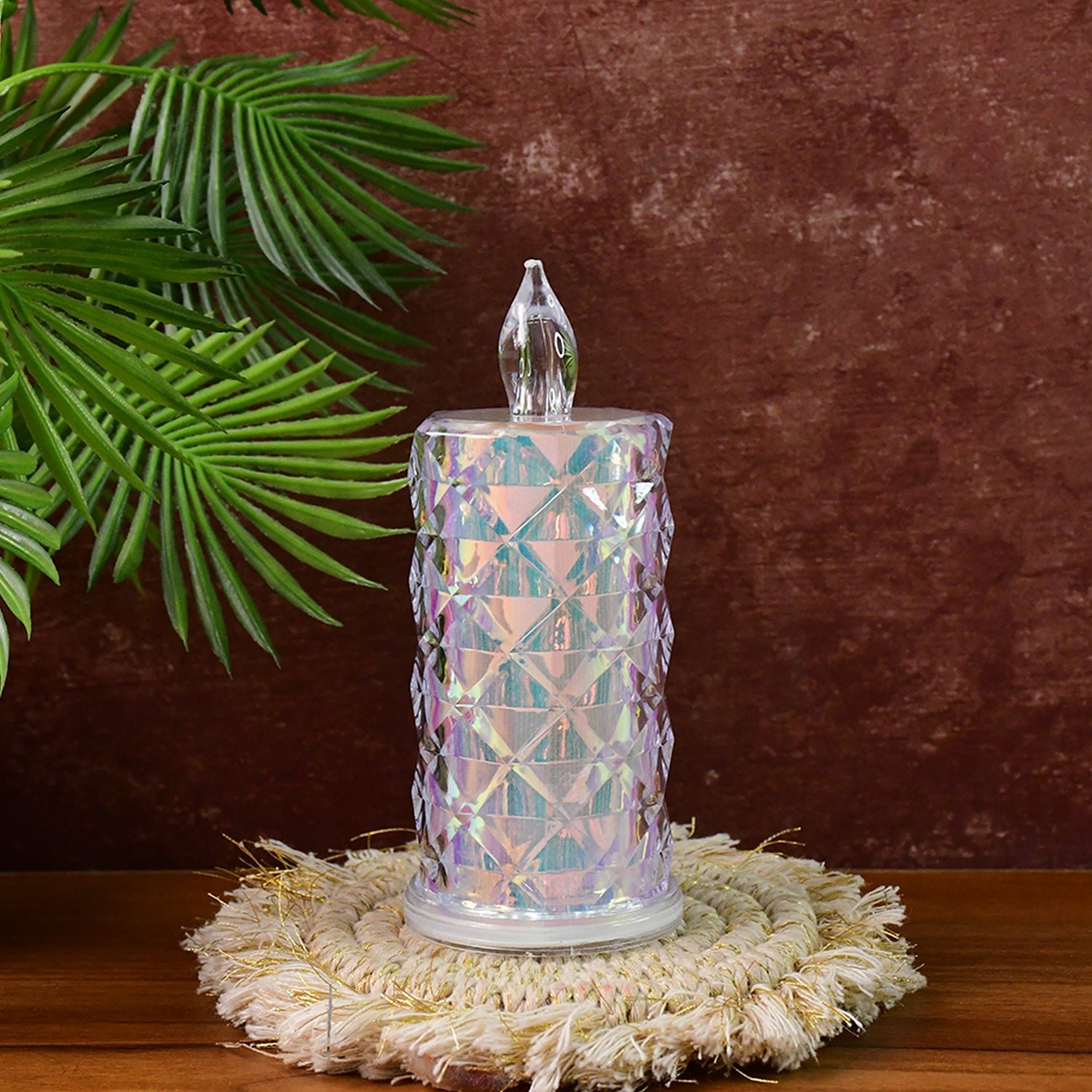 LED Candle Lights – Decorative Holographic Set of 2 with Flickering Glow