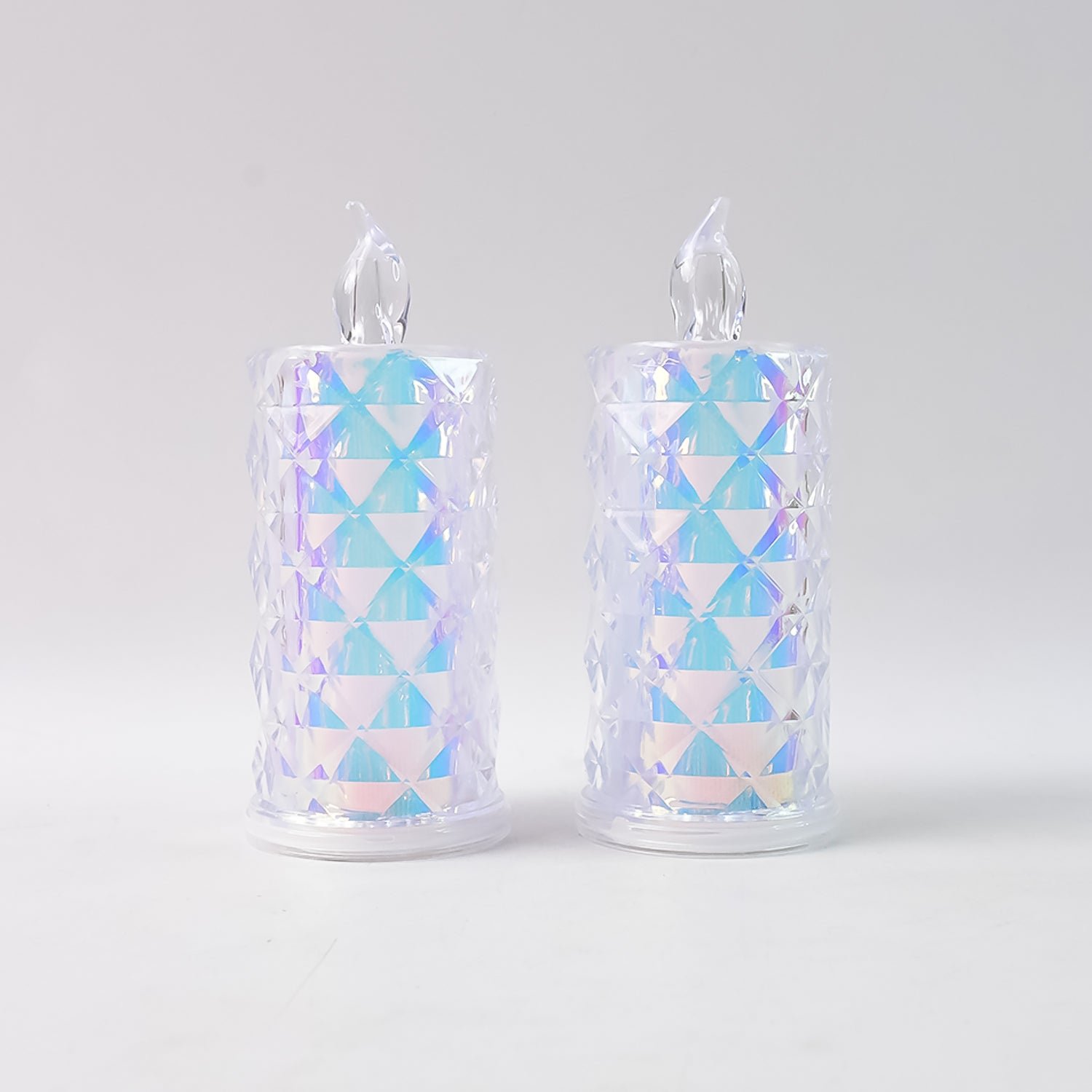 LED Candle Lights – Decorative Holographic Set of 2 with Flickering Glow