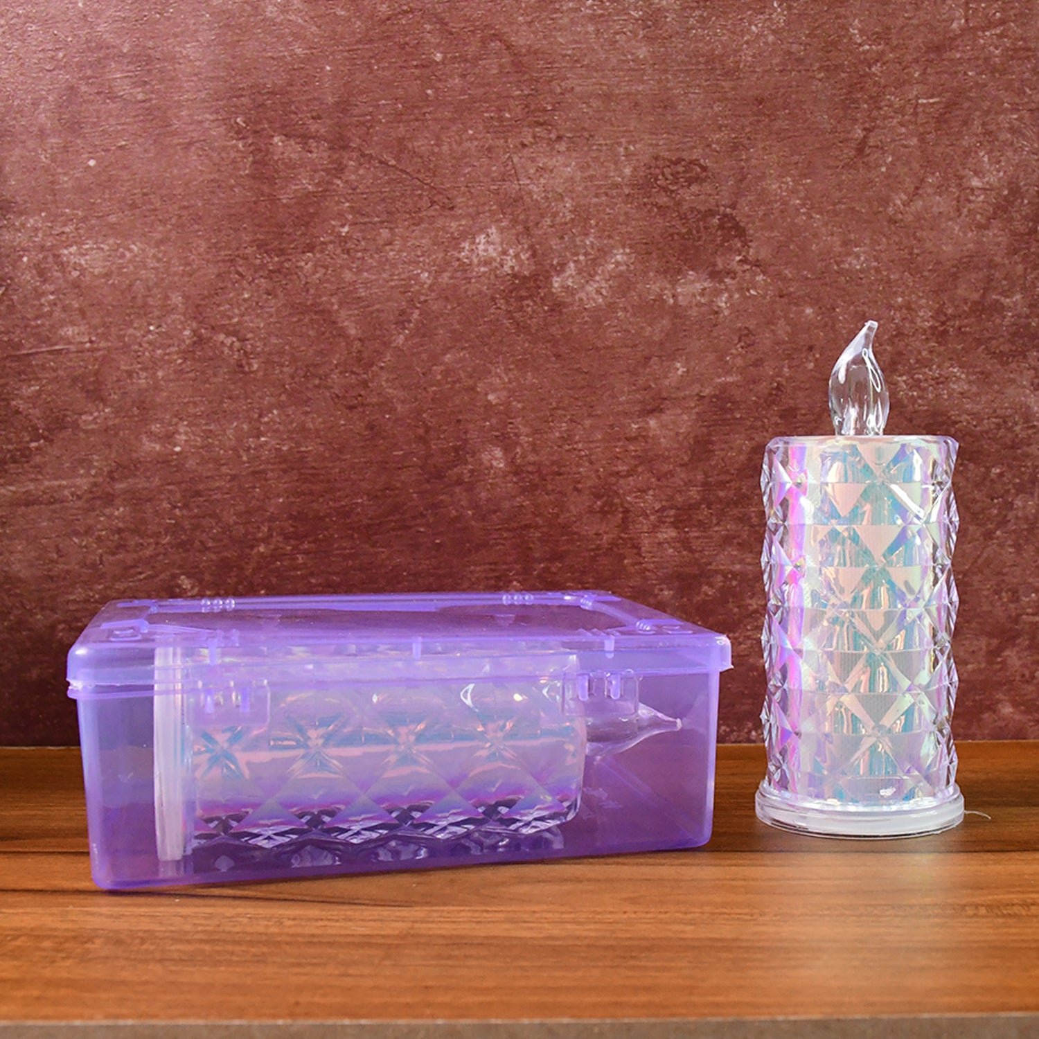 LED Candle Lights – Decorative Holographic Set of 2 with Flickering Glow