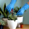 lightblueGloves-03 Waterproof Rubber Cleaning Gloves – Durable & Reusable Kitchen Gloves