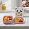 lunchbox1 Kids Lunch Box with Compartments – Panda Design & Utensils for School & Travel