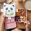 lunchbox5 Kids Lunch Box with Compartments – Panda Design & Utensils for School & Travel