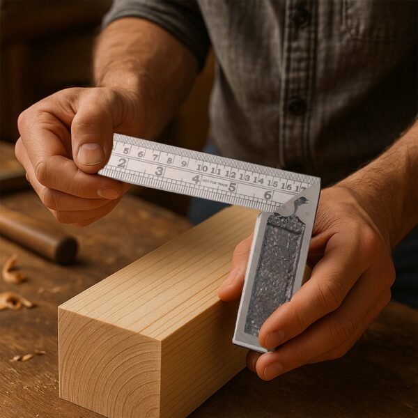 Metal Try Square Ruler Set – Durable 2-Piece Precision Tool