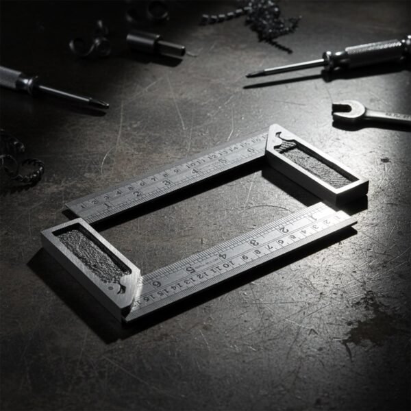 Metal Try Square Ruler Set – Durable 2-Piece Precision Tool
