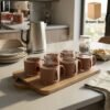 Tea Cup Set – Elegant 6-Piece Ceramic Round Serving Set