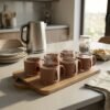 Tea Cup Set – Elegant 6-Piece Ceramic Round Serving Set