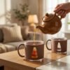 Tea Cup Set – Elegant 6-Piece Ceramic Round Serving Set