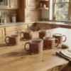 Tea Cup Set – Elegant 6-Piece Ceramic Round Serving Set