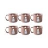 Tea Cup Set – Elegant 6-Piece Ceramic Round Serving Set
