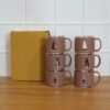 Tea Cup Set – Elegant 6-Piece Ceramic Round Serving Set