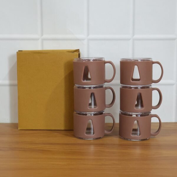 Tea Cup Set – Elegant 6-Piece Ceramic Round Serving Set