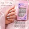 nails-set-1.-04 Glitter Press-On False Nails – Reusable Glossy Mix Designs