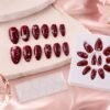 Long Coffin Press-On Nails – Premium 3D Embellished Design