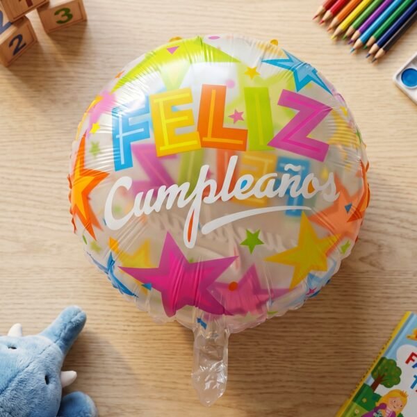 Colorful Feliz Cumpleaños Foil Balloon – Bright Birthday Decoration
