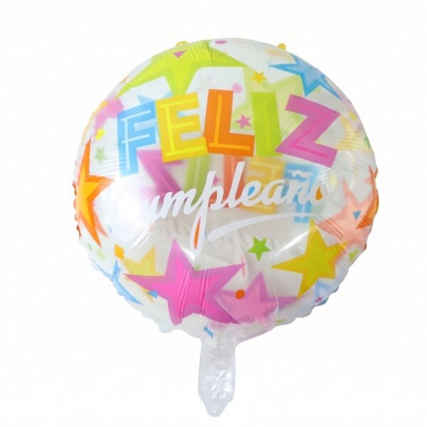 Colorful Feliz Cumpleaños Foil Balloon – Bright Birthday Decoration