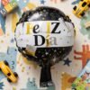 Black Gold 'Feliz Dia' Foil Balloon – Bright Party Decor for Celebrations