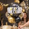 Black Gold 'Feliz Dia' Foil Balloon – Bright Party Decor for Celebrations