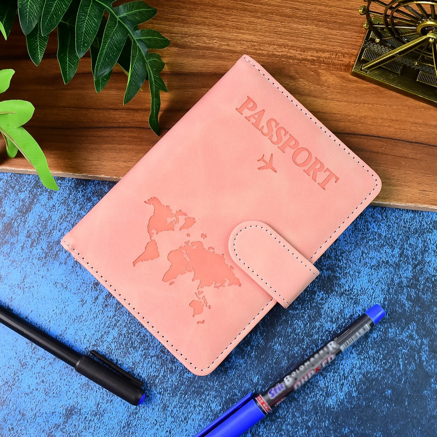 World Map Travel Passport Holder – Compact & Durable Organizer