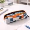 Designer Fabric Zipper Pencil Pouch – Compact & Stylish Organizer
