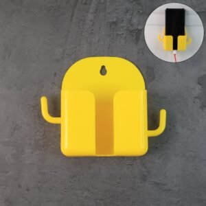 Wall Mount Mobile Phone Holder with Hook – Space Saving Stand