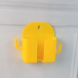 Wall Mount Mobile Phone Holder with Hook – Space Saving Stand