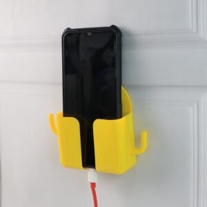 Wall Mount Mobile Phone Holder with Hook – Space Saving Stand
