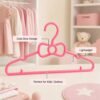 pink-hanger-05.jpg Kids Plastic Clothes Hangers Set of 4 Cute Bow Design Baby Wardrobe (4 Pc Set)