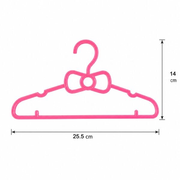 pink-hanger-06.jpg Kids Plastic Clothes Hangers Set of 4 Cute Bow Design Baby Wardrobe (4 Pc Set)