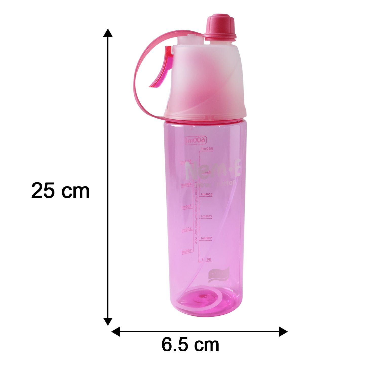Sports Water Bottle – 600ML Dual Function with Mist Spray