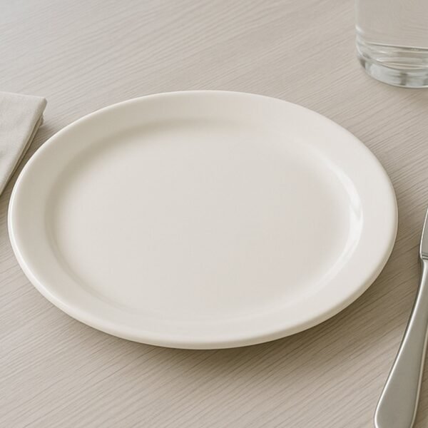 Plastic Round Dinner Plate – 23 cm Durable & Glossy