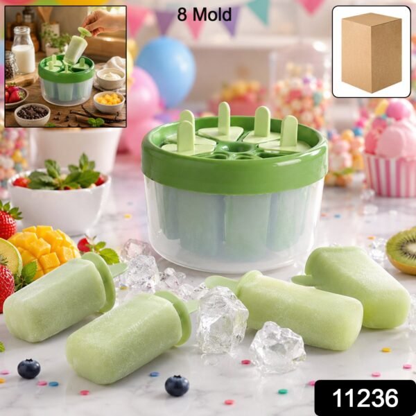 Plastic Ice Candy Popsicle Maker – 8 Molds for Homemade Treats