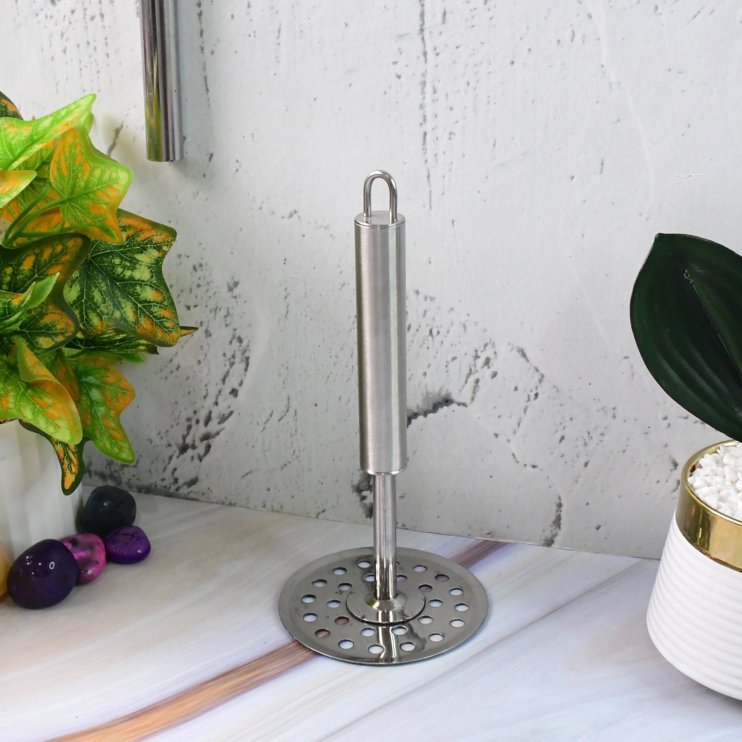 Stainless Steel Potato Masher – Heavy Duty & Ergonomic Handle