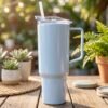 Travel Tumbler 1800 ML with Handle and Straw Lid for Journeys (1 Pc)