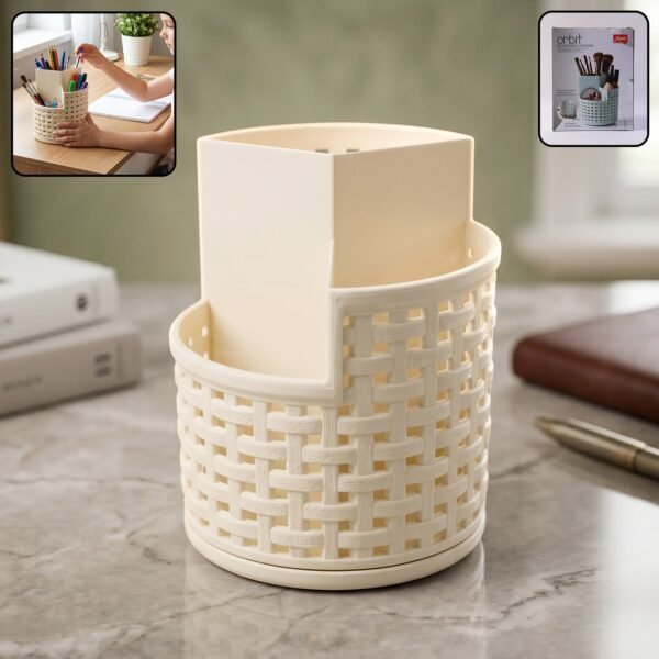 Apex Orbit 360° Rotating Organizer Stand – Durable Plastic Storage Solution