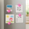 Round Fridge Magnets – Strong Grip, Scratch-Safe Buttons (4 Pcs)