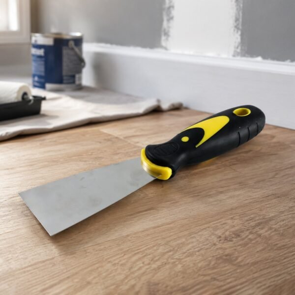 Stainless Steel Wide Blade Putty Knife Scraper with Ergonomic Handle (1 Pc)