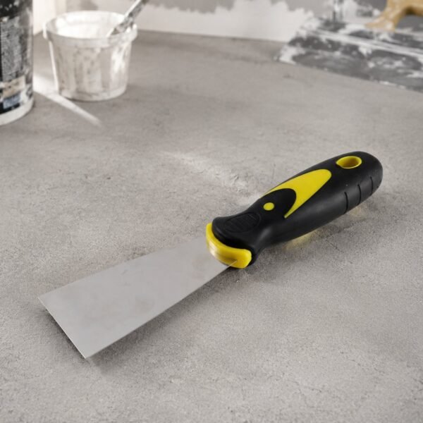 Stainless Steel Wide Blade Putty Knife Scraper with Ergonomic Handle (1 Pc)