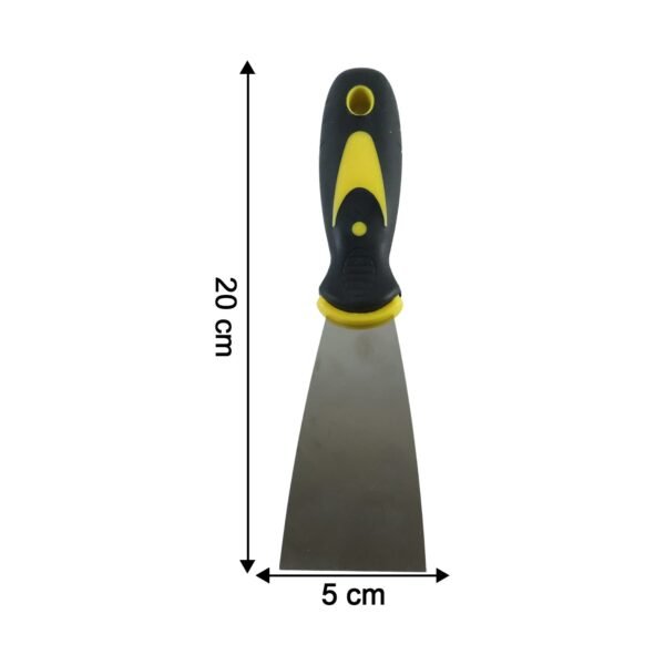 Stainless Steel Wide Blade Putty Knife Scraper with Ergonomic Handle (1 Pc)