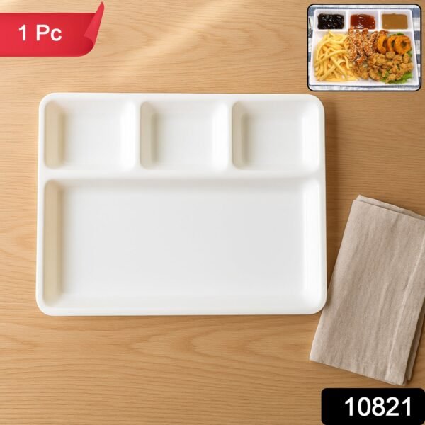 4-Compartment Serving Tray – Portion Control & Mess-Free Meals