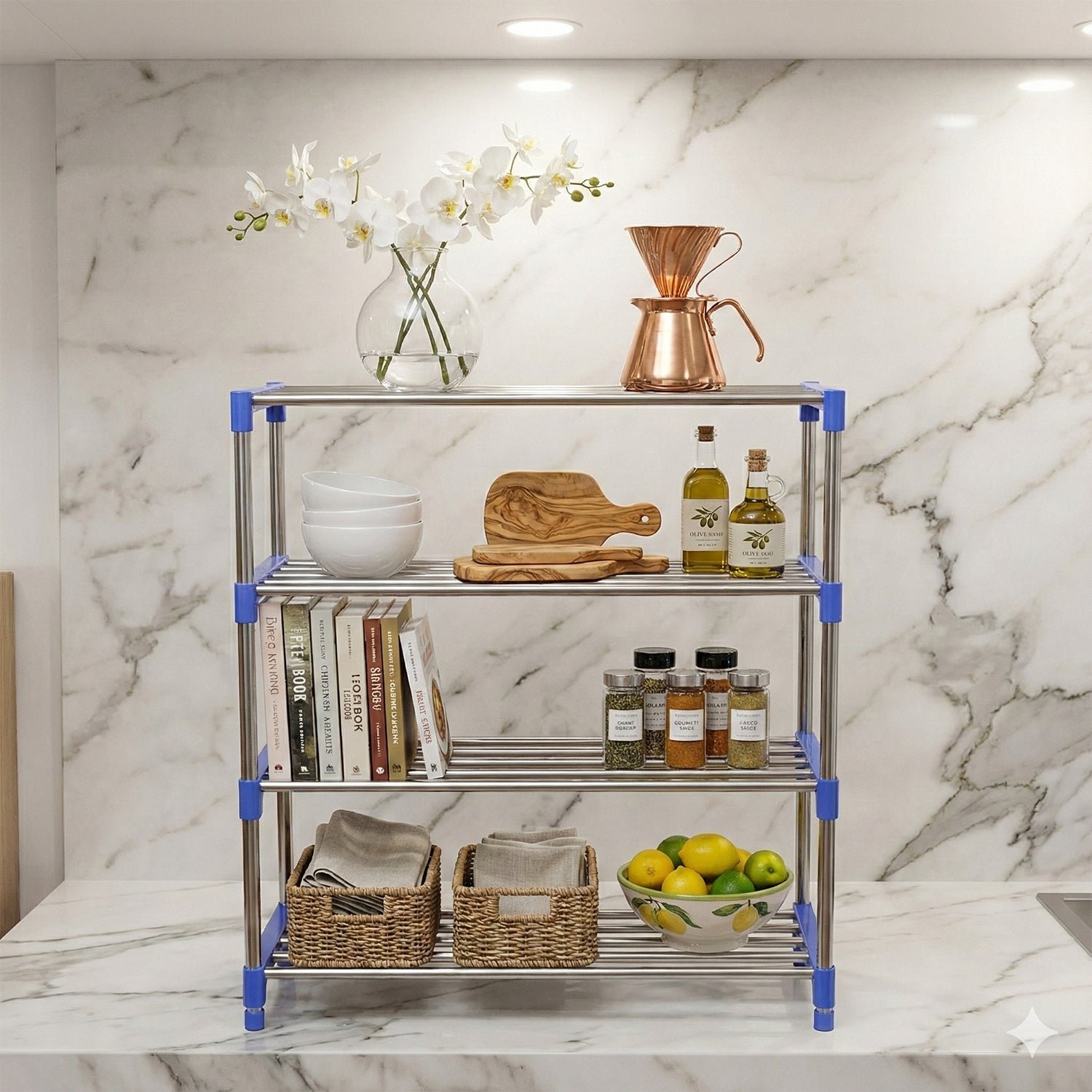 4-Layer Shoe Rack Organizer – Durable Stainless Steel Storage
