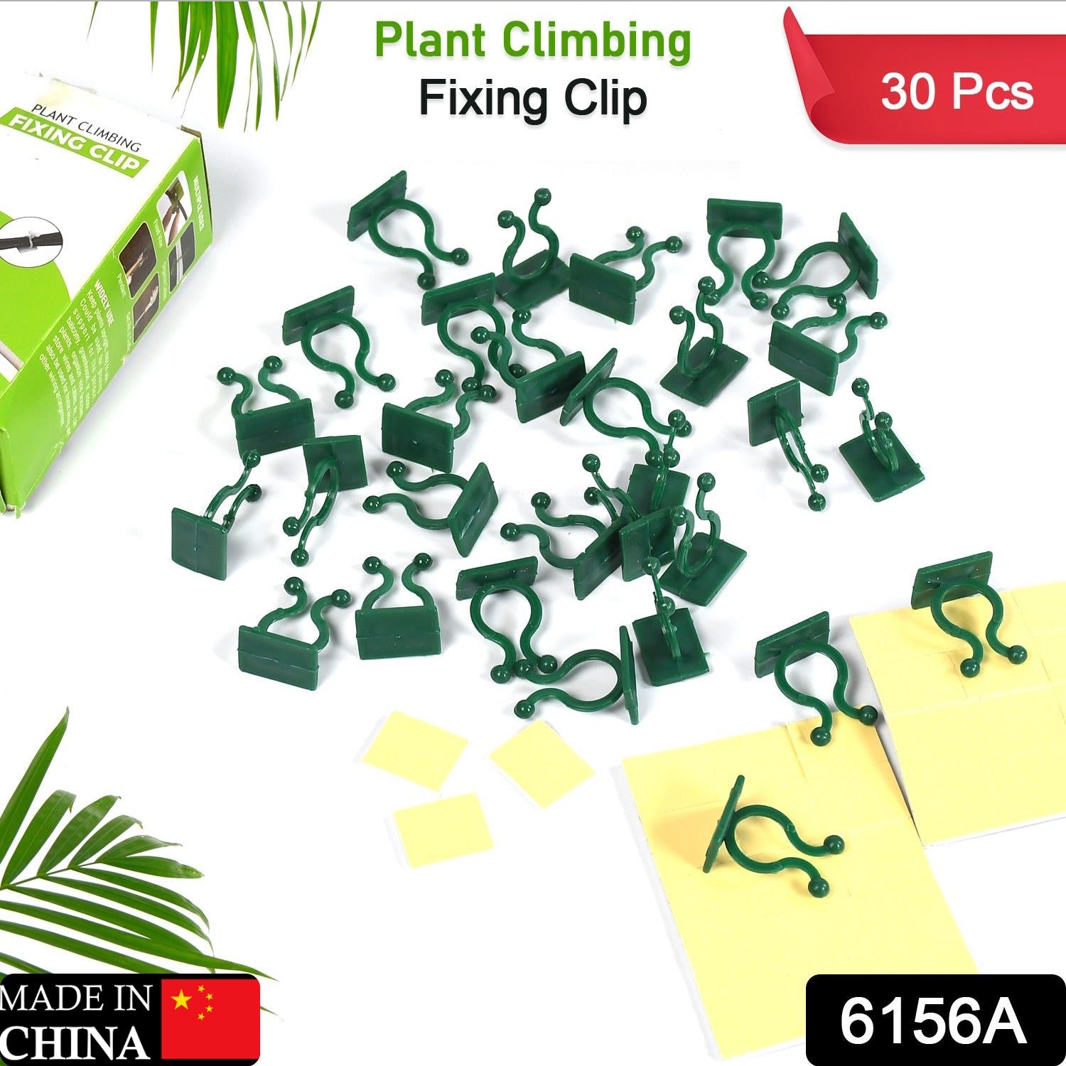 Wall Plant Clips – 30 Pcs Self-Adhesive Support |