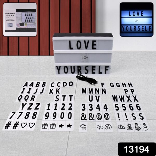Cinematic Light Box - Mini A6 LED Message Board with Letters | Styleva