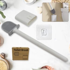 Silicone Toilet Brush – Wall-Mounted, Anti-Drip Cleaner | Velvet Wipe