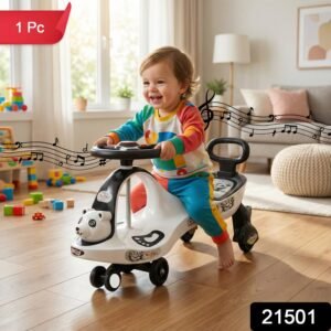 Baby Magic Swing Car Ride-On Toy with Music for Toddlers