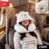 sku_12f3fa55-defa-4ff5-ae4b-17407e3683c6.jpg U Shaped Hooded Neck Pillow White Bear Travel Pillow with Hood Cap (1 Pc)