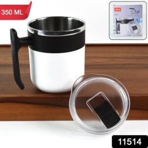 Insulated Mug – 350ml Stainless Steel, Spill-Resistant