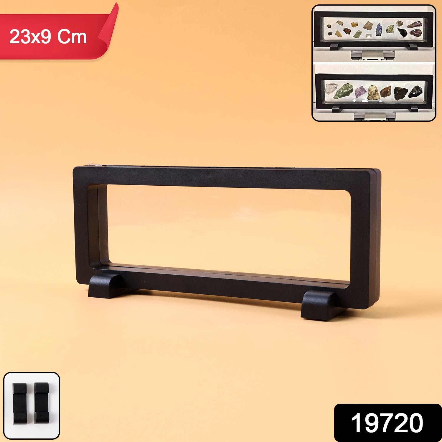 Jewellery Display Box – Transparent Floating Magnetic Frame 23x9 cm