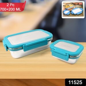 Stainless Steel Lunch Box – Durable Leak-Proof 2 Pc Set