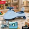 Kids Swing Car Ride On Toy with Music, Blue Shark Design Magic Twist Car (1 Pc)